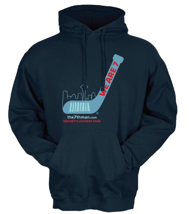 The 7th Man We Are 7 New Blue Adult Size Specific X-Large Hockey Sweatshirt