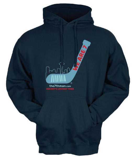 The 7th Man We Are 7 New Blue Adult Size Specific X-Large Hockey Sweatshirt