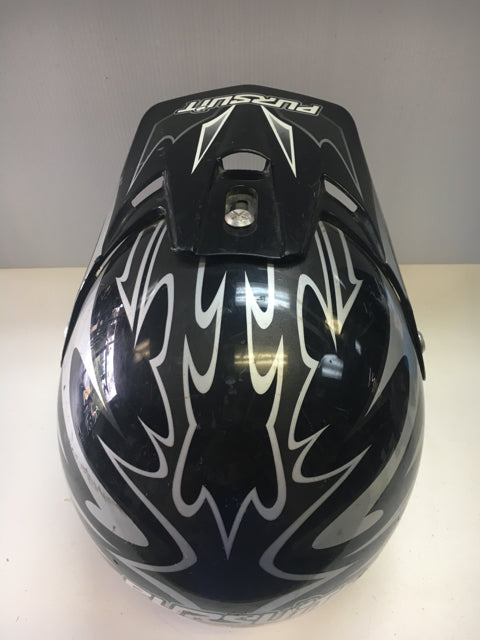 Pursuit MX4 Black/Grey Medium Used Motocross helmet