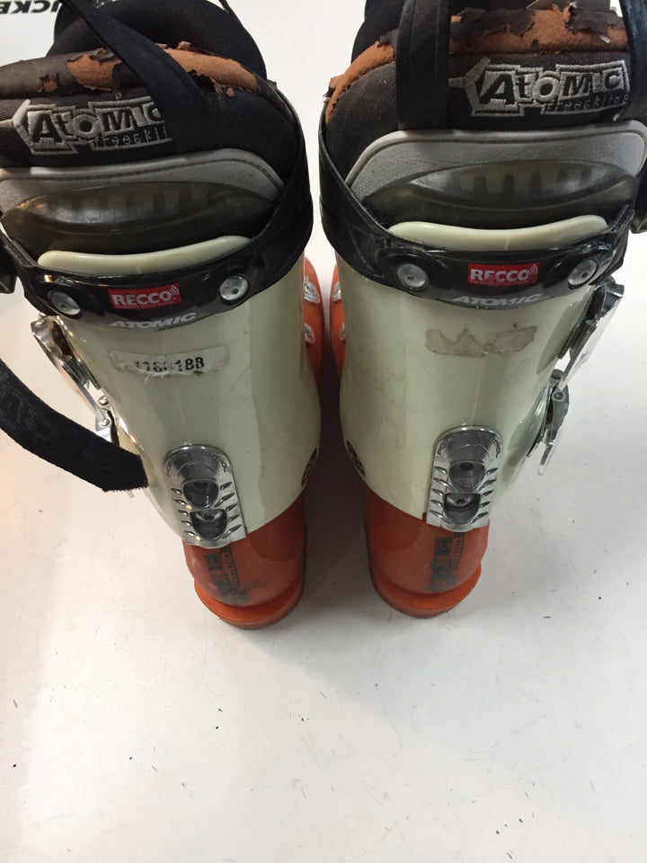 Load image into Gallery viewer, Atomic Nuke Orange Size 294mm Used Downhill Ski Boots
