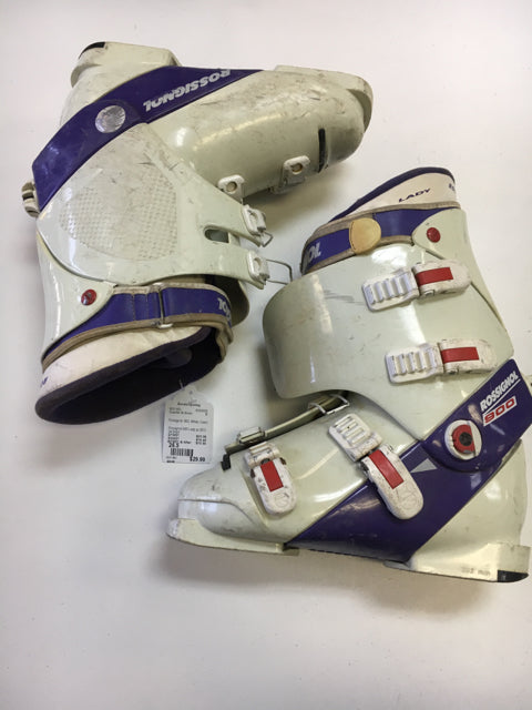 Load image into Gallery viewer, Rossignol 900 White Size 26.5 Used Downhill Ski Boots
