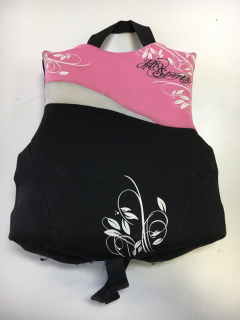 HO Sports Type III Pink/Black Child Used Life Vest
