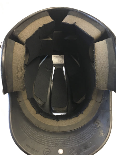 Used Easton Black Baseball JR Size Specific 6 3/8 - 7 1/8 Batting Helmet