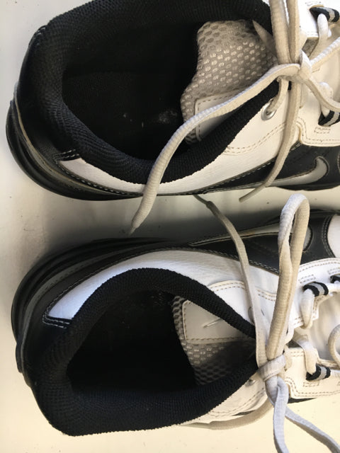 Load image into Gallery viewer, Used Nike White/Black Sr Size 10 Golf Shoes
