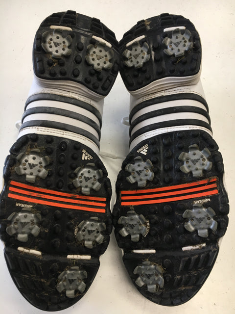 Load image into Gallery viewer, Adidas AdiWear White/Black Womens Size Specific 8 Used Golf Shoes
