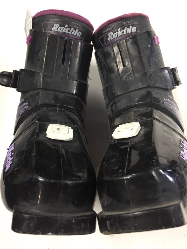 Load image into Gallery viewer, Raichle 351 Black/Purple Size 282mm Used Downhill Ski Boots
