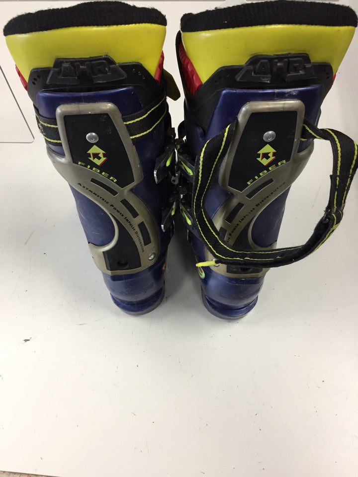 Lange Zero X9 Navy/Neon/Red Size 315mm Used Downhill Ski Boots