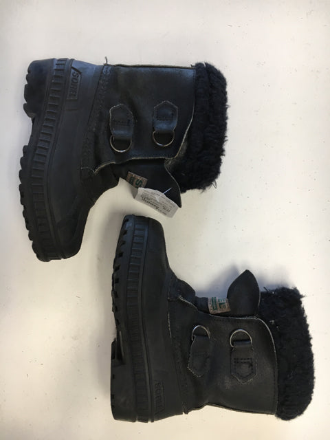 Load image into Gallery viewer, Used Sorel Kaufman Black JR Size 11 Winter Boots
