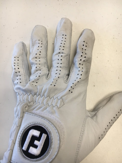 Load image into Gallery viewer, FootJoy White Large Used Golf Glove
