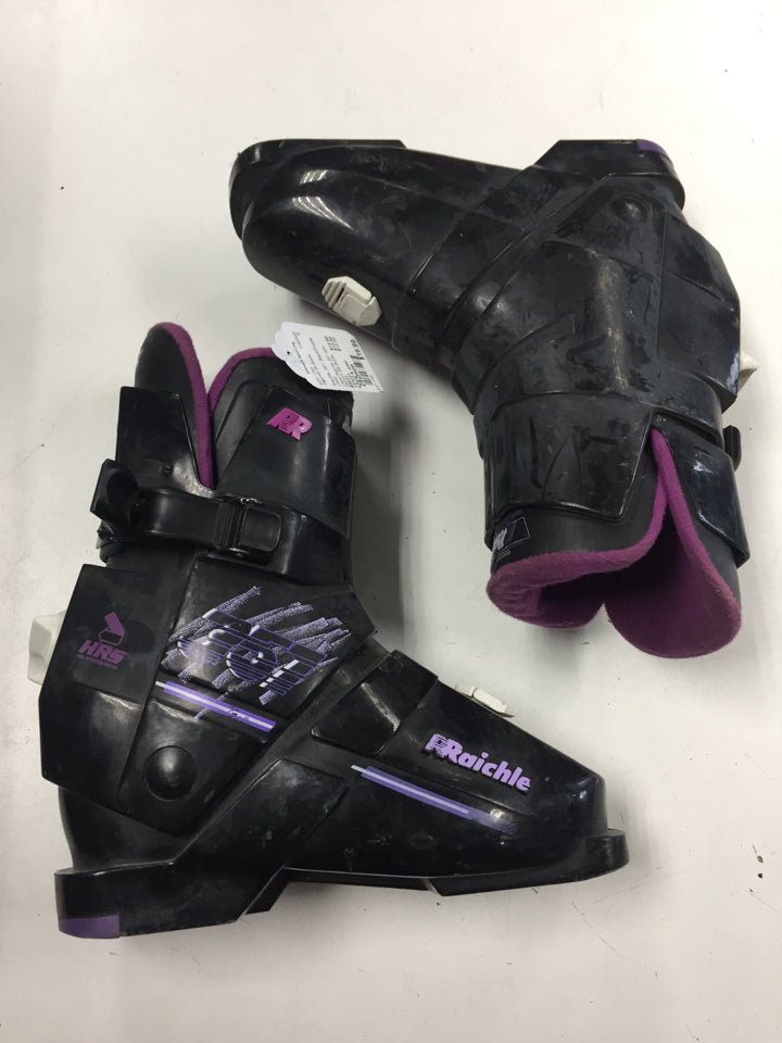 Load image into Gallery viewer, Raichle 351 Black/Purple Size 282mm Used Downhill Ski Boots
