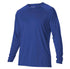 Alleson Tech Crew Long Sleeve Royal Adult Small New Shirt