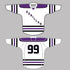 Gorillas White/Purple Sublimation Hockey Jersey