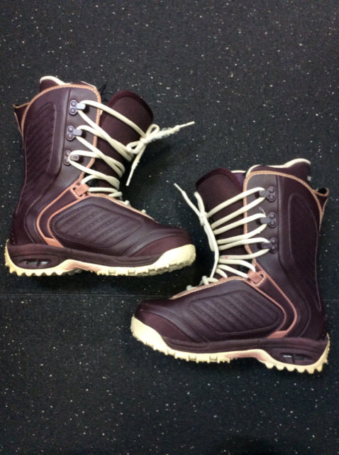 K2 Luna Maroon Womens Size 6 Used Snowboard Boots