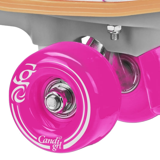 New Candi Grl Sabina White Silver 5 58mm Womens 5 Derby Skates Complete