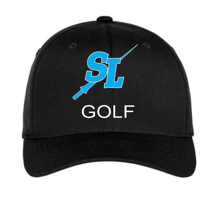 Load image into Gallery viewer, Spanaway Lake Golf Flexfit Black Cap
