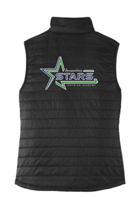 Load image into Gallery viewer, STARS Ladies Packable Puffy Vest
