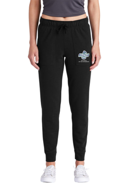 Sno-King Jr Thunderbirds Ladies Black Fleece Joggers