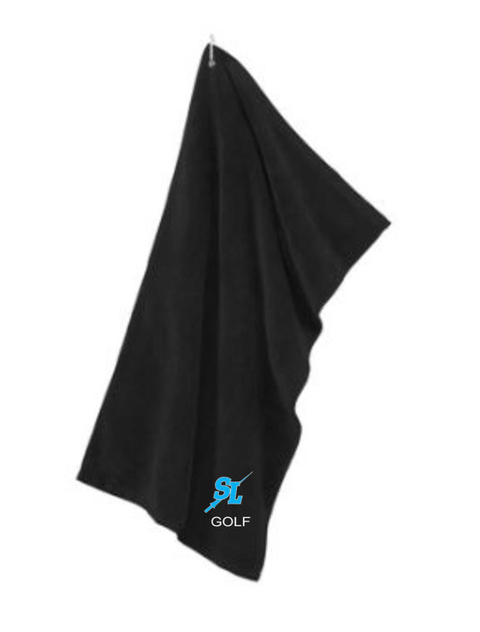 Spanaway Lake Golf Microfiber Grommeted Black Towel