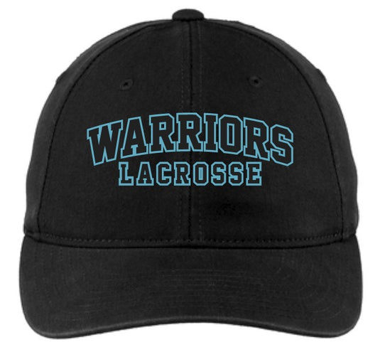 Warrior Lacrosse Black Lightly Structured Flexfit Cap