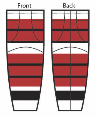 Tacoma Ice Hawks White Alternate Hockey Socks