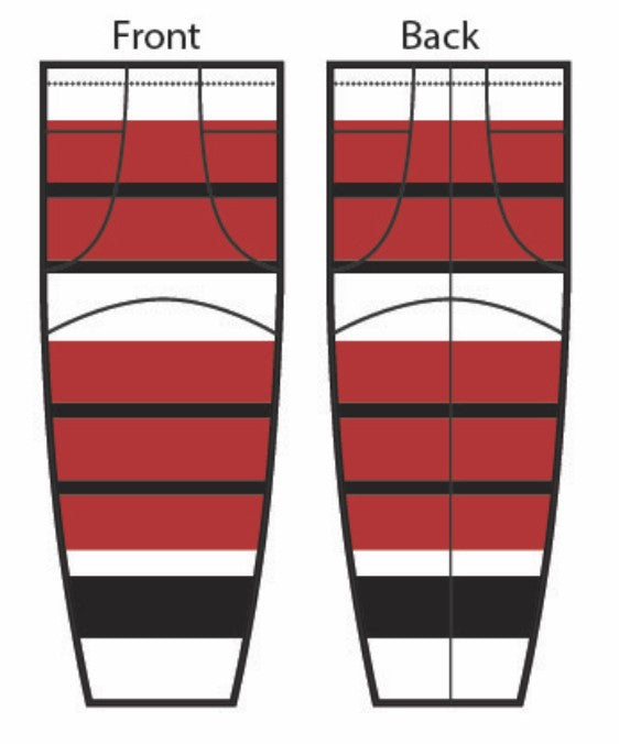 Load image into Gallery viewer, Tacoma Ice Hawks White Alternate Hockey Socks
