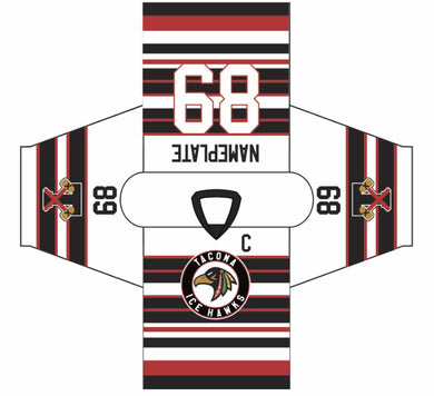 Tacoma Ice Hawks Alternate White Hockey Jersey