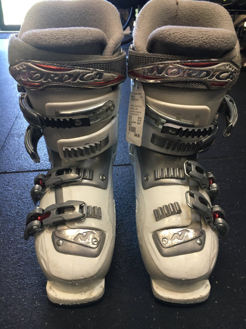 Used Nordica Olympia One 10 white/grey Size 24.0 Downhill Ski Boots
