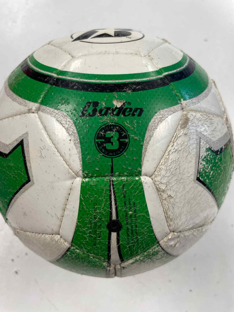Baden White/Green 3 Used Soccer ball