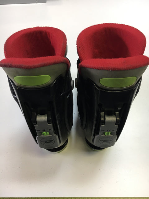 Load image into Gallery viewer, Used Rossignol R27 Black/Red/Green Size 24.5 Downhill Ski Boots
