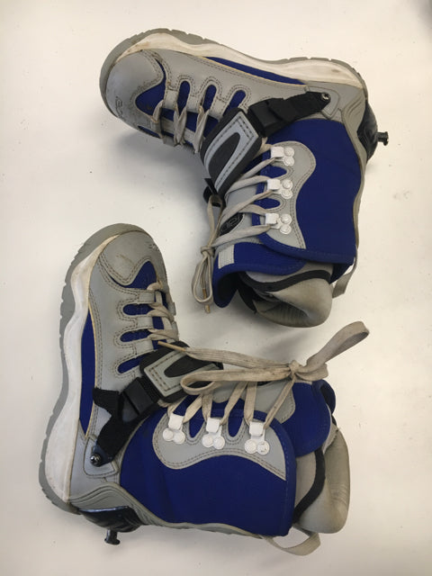 Load image into Gallery viewer, Used Ride Step In Gray/Blue Womens Size 7 Step-In Snowboard Boots
