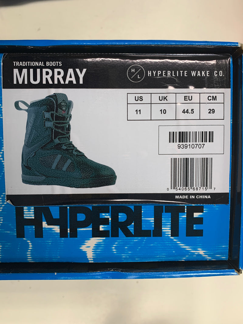 Load image into Gallery viewer, Hyperlite Murray 2019 Black/Silver Size 11 New Wakeboard Boots
