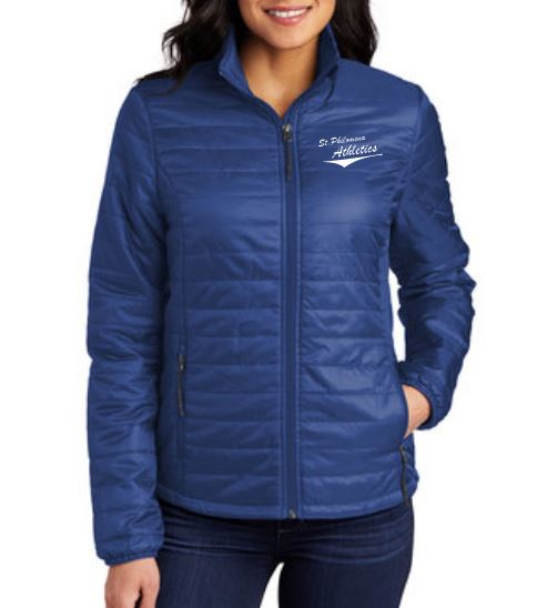 Load image into Gallery viewer, St. Philomena Ladies New Packable Puff Jacket
