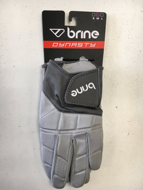 New Brine Dynasty Ladies Grey Medium Lacrosse Gloves