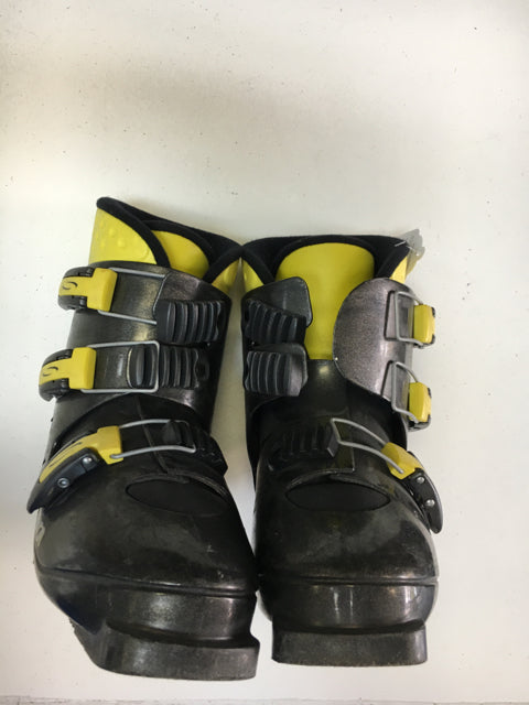 Nordica Front Entry Line 173 Gray/Yellow Size 23.5 Used Downhill Ski Boots