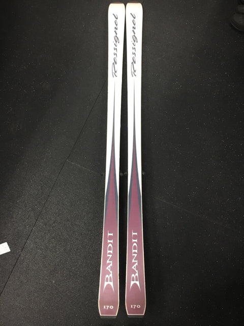 Rossignol Bandit White/Black/Blue Length 170cm Used Downhill Skis w/Bindings