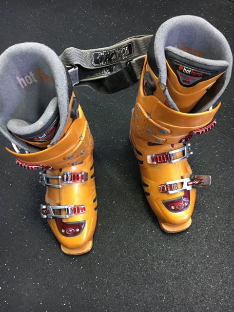 Load image into Gallery viewer, Technica Icon Orange Size 8.5 Used Downhill Ski Boots
