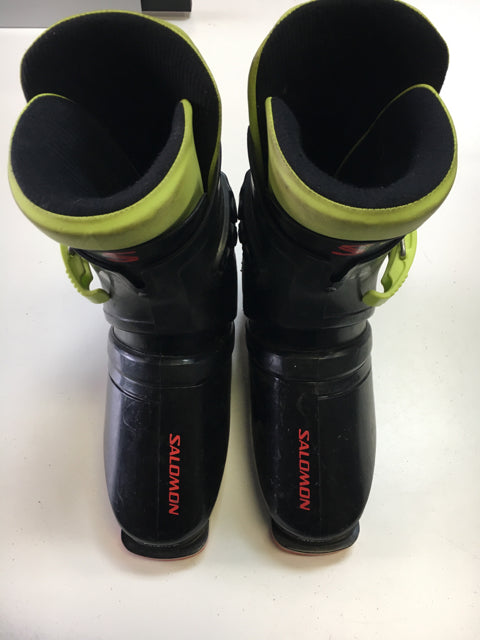 Load image into Gallery viewer, Used Salomon Team Black/Yellow/Red Size 24.5 Downhill Ski Boots
