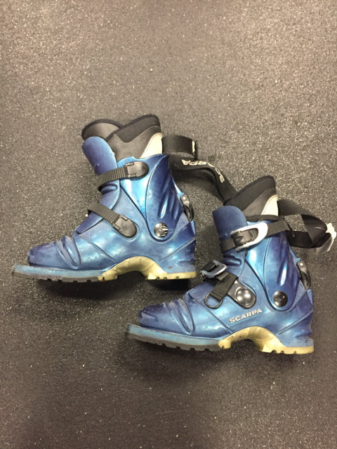 Load image into Gallery viewer, Scarpa T2 Blue Size Specific 4.5 Used Cross Country Boots
