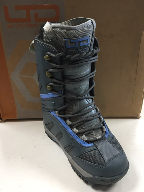 Load image into Gallery viewer, LTD Freedom grey/blue Womens Size Specific 5 New Snowboard Boots
