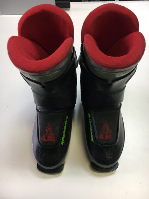 Used Rossignol R27 Black/Red/Green Size 24.5 Downhill Ski Boots