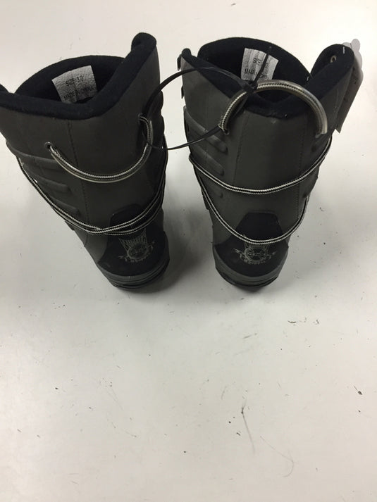 Used B-Line Chopper Black/White/Grey Junior Size 3 Snowboard Boots