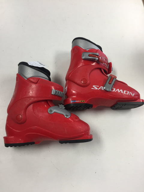 Load image into Gallery viewer, Salomon Performa T2 Red Size 247mm Used Downhill Ski Boots
