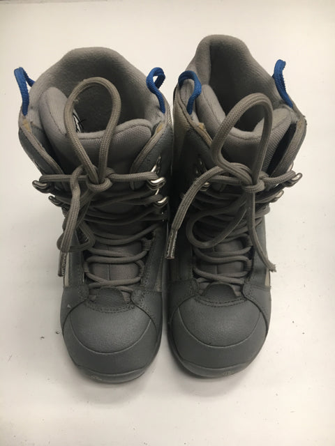 Used Burton Progression Grey Kids Size 5 Snowboard Boots