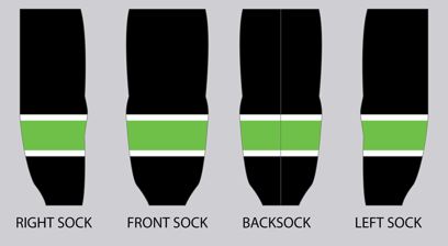 Horned Broncos Dark Dry Fit Hockey Socks