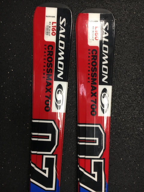 New Salomon Crossmax 700 Red/White/Blue Length 160cm Downhill Skis 