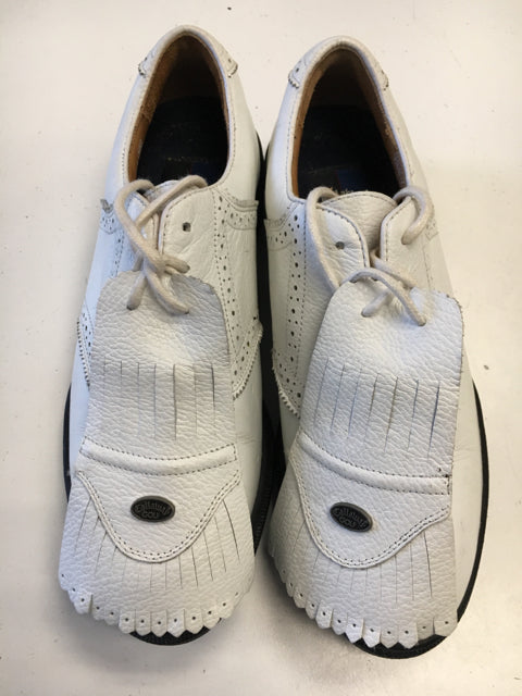 Load image into Gallery viewer, Used Callaway White Mens Size Specific 8 Golf Shoes
