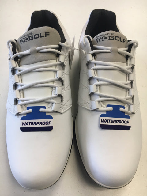 Load image into Gallery viewer, Skechers White GoGolf Mens Size Specific 9.5 Slightly Used Golf Shoes
