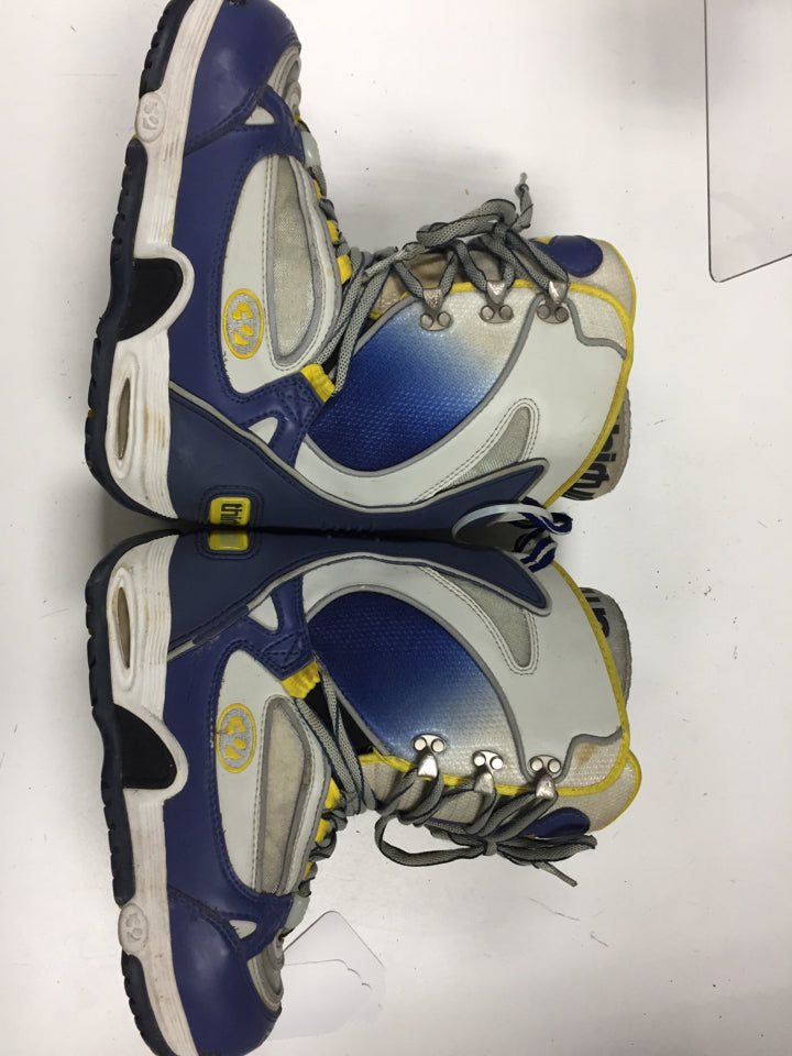 Load image into Gallery viewer, thirtytwo Griffin Blue/Yellow Womens Size Specific 8 Used Snowboard Boots
