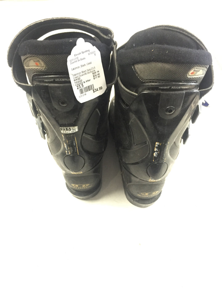 Load image into Gallery viewer, Salomon Black Size 23.5 Used Downhill Ski Boots
