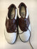 Used Reebok White/Brown Mens Size Specific 7 Golf Shoes